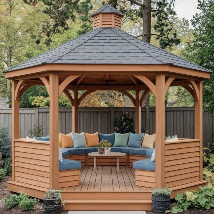 Gazebo Kayu Jati Minimalis 3 ×3 Meter