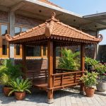 Gazebo Kayu Jati Minimalis Jepara – Ruang Bersantai Keluarga yang Megah