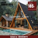 Rumah Kayu Segitiga Desain Minimalis Modern