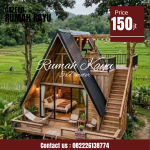 Rumah Segitiga Glamping Minimalis Desain Terbaru