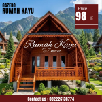 Jual Rumah Lumbung Kayu Jati Desain Minimalis