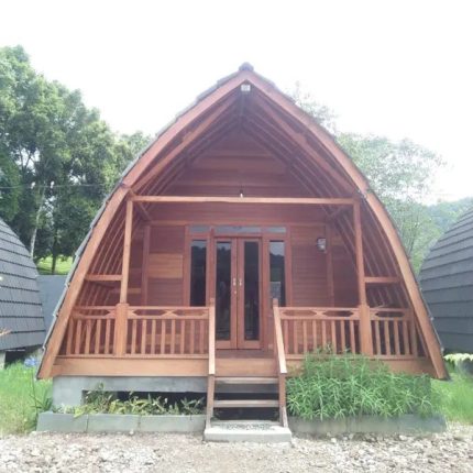 Jual Rumah Lumbung Glamping Kayu Jati Desain Elegan