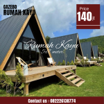 Rumah Kayu Segitiga Minimalis Modern Kayu Jati