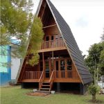 Jual Rumah Glamping Segitiga Minimalis Kayu Jati