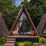 Jual Rumah Glamping Segitiga Kayu Jati Custom Sesuai Desain dan Ukuran